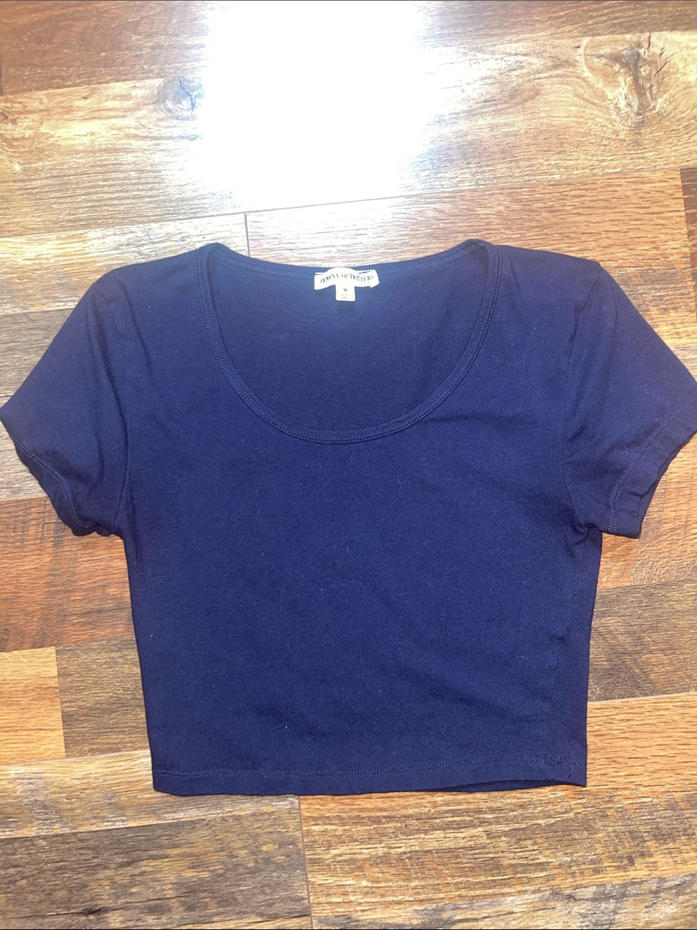 Navy Blue Crop Top